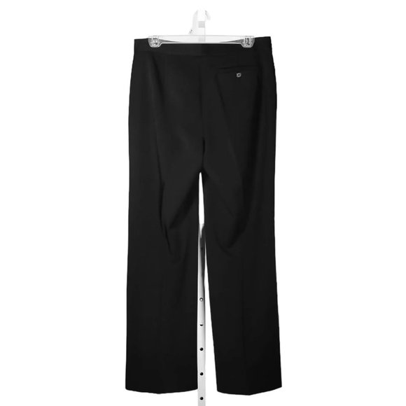 Brooks Brothers Women's Dress Pants Black Stretch Mid Rise Wide Leg Trousers 8 - Picture 2 of 7